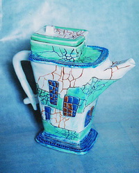 Керамический чайник с кракле