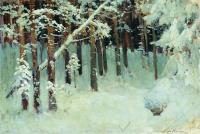 Лес зимой. 1880-е
