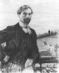 Автопортрет (О. Пастернак, 1911 г., уголь)