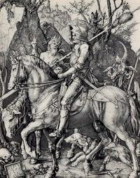 Всадник, смерть и черт (А. Дюрер, 1513 г.)
